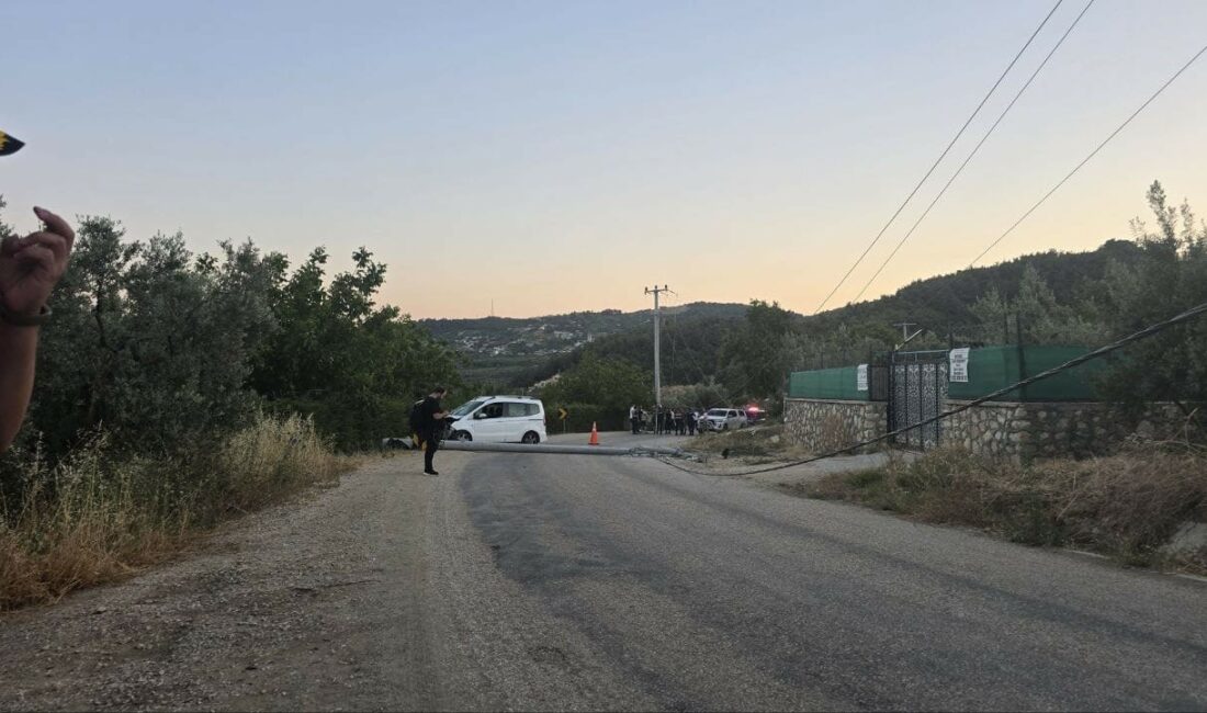 Bursa’da elektrik direğine çarpan otomobilin sürücüsü ağır yaralanırken, kazayı görüp