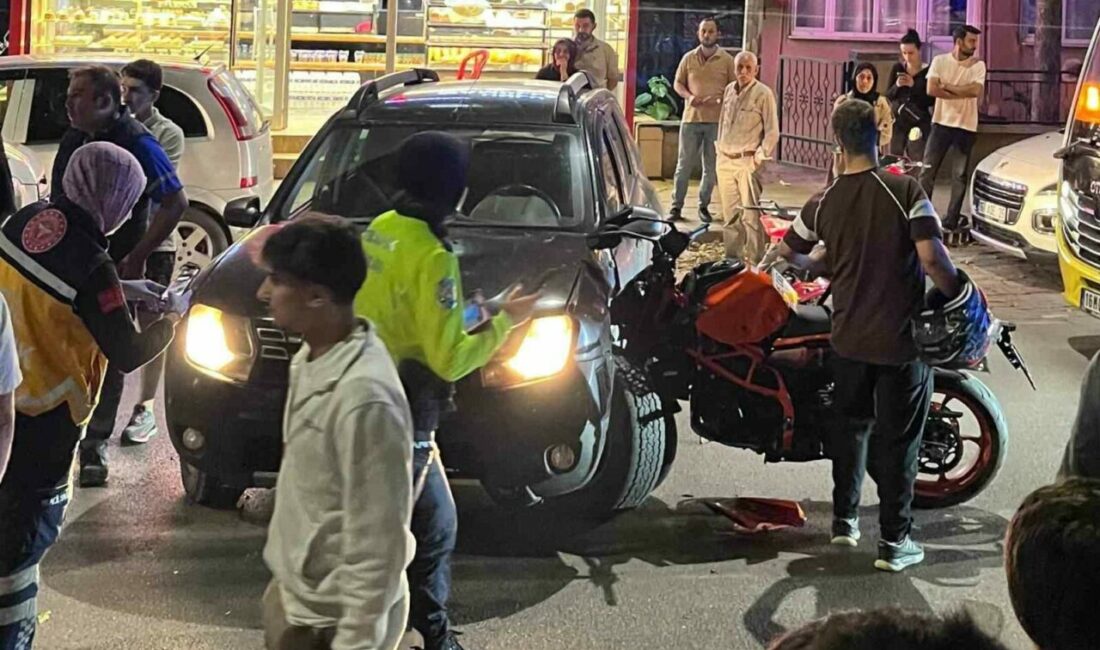 Bursa’da motosiklet ile otomobil çarpıştı: 1 yaralı Bursa’nın İnegöl ilçesinde meydana gelen kazada motosiklet, yola aniden çıkan
