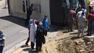 Bursa’nın İnegöl ilçesinde meydana gelen kazada kontrolden çıkan özel halk