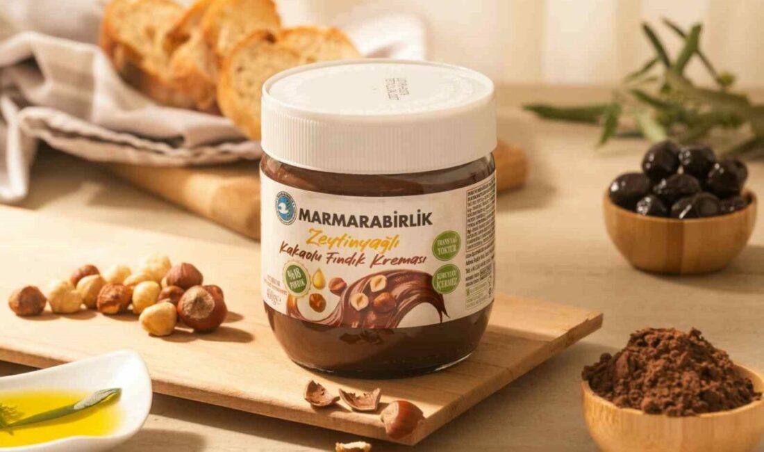 Marmarabirlik’ten kahvaltı sofralarına yeni imza Marmarabirlik, zeytinyağlı kakaolu fındık kremasıyla kahvaltı kategorisinde yeni bir dönem
