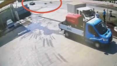 Bursa’da su birikintisine girerek kontrolden çıkan motosiklet sürücüsü, karşı şeride