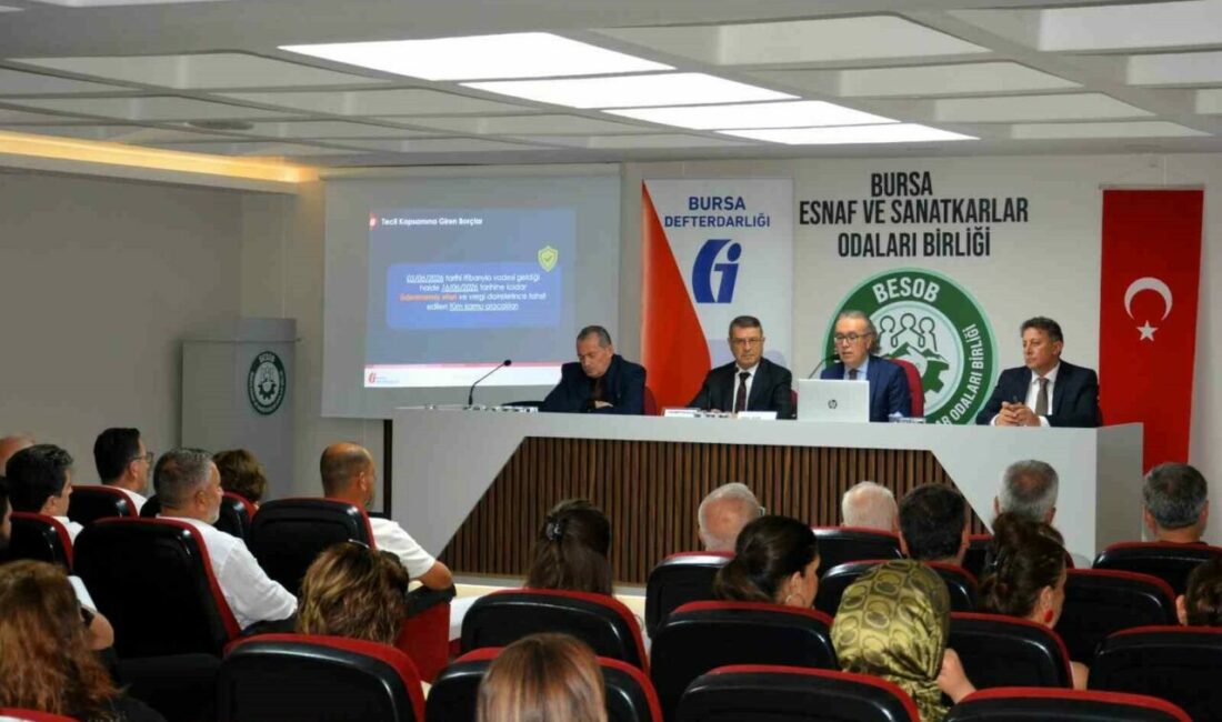 Bursa’da esnaflar vergi borçlarında düşük faizli ödeme ve taksitle ilgili bilgilendirildi Bursa’da Defterdarlık ve Gelir İdaresi Başkanlığı, esnafı vergi ödemelerindeki düşük