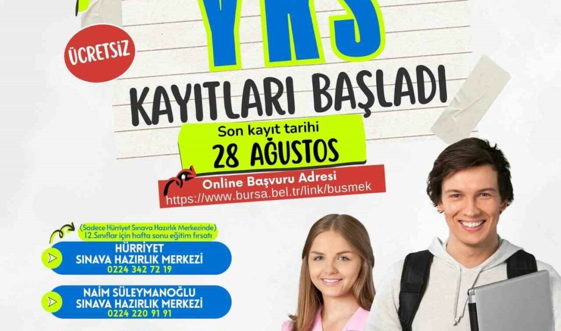 Büyükşehir YKS kursları için kayıtlar başladı Bursa’da bugüne kadar binlerce genci ücretsiz YKS kursları ile üniversiteye