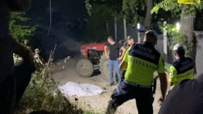 Bursa’nın İnegöl ilçesinde kontrolden çıkan traktörün devrildiği kazada 75 yaşındaki