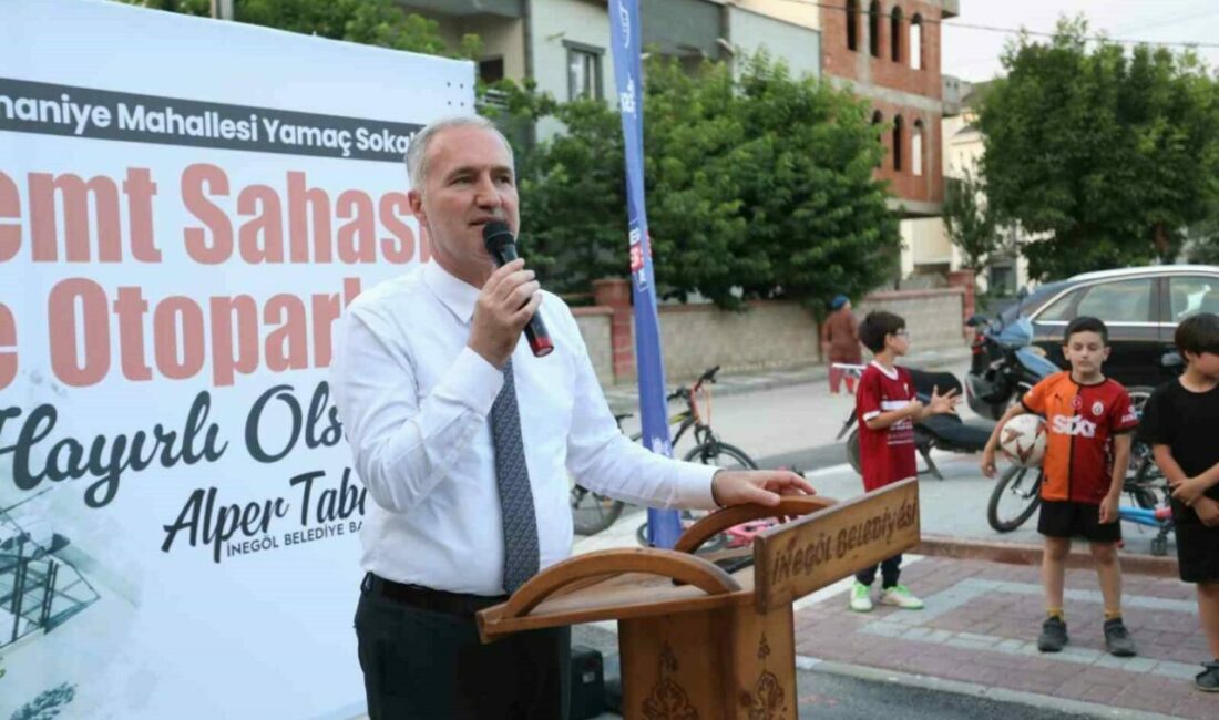 Süleymaniye Mahallesinde Yeni Semt Sahası Törenle Açıldı İnegöl Belediyesi’nin Süleymaniye Mahallesi Yamaç Sokak üzerinde yapımını tamamladığı semt