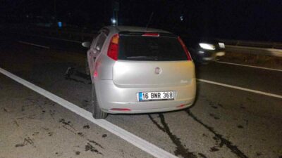 Yalova-Bursa karayolu Orhangazi Süpürgelik Mevkiinde meydana gelen trafik kazasında kontrolden
