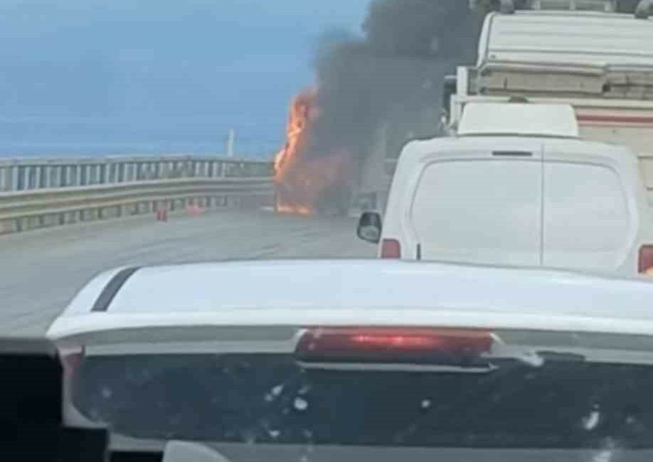 Bursa’da seyir halindeki kamyonet, alevlere teslim oldu. Yangın, İznik ilçesi