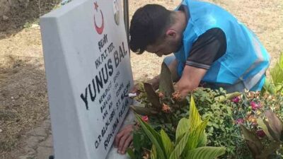 Bursa’nın Yenişehir ilçesinde Yenişehir Ülkü Ocakları Ortaöğretim Birimi tarafından şehitlik