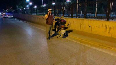 Bursa’nın İnegöl ilçesinde elektrikli motosikletiyle 1.37 promil alkollü olduğu belirlenen