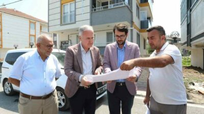 İnegöl Belediyesi, Yeni Mahallede devam eden üst yapı çalışmaları kapsamında