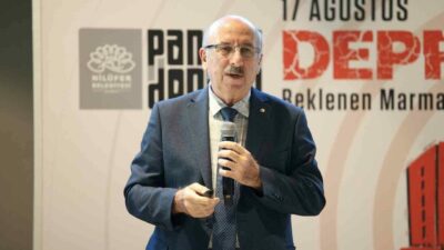 Nilüfer Belediyesi’nin 17 Ağustos depreminin yıldönümünde düzenlediği söyleşide konuşan Jeoloji