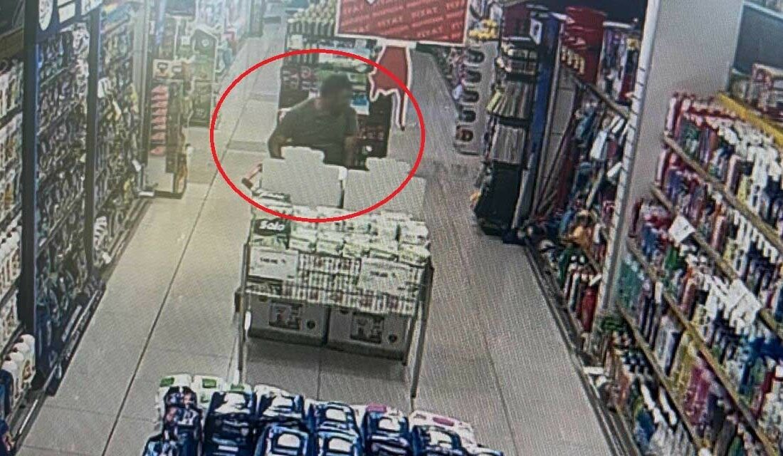 Bursa’nın Nilüfer ilçesinde bir markete müşteri gibi giren şüpheli, çalışanların
