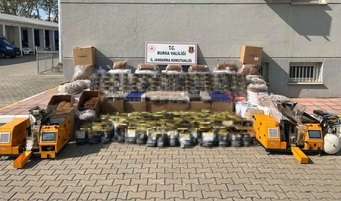 Bursa’da jandarma ekiplerinin kaçakçılıkla mücadele kapsamında düzenlediği operasyonda, piyasa değeri