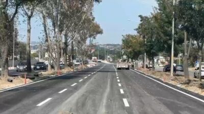 Bursa Büyükşehir Belediyesi’nin Mudanya yolu Geçit-Bademli kavşağında yürüttüğü köprü ve