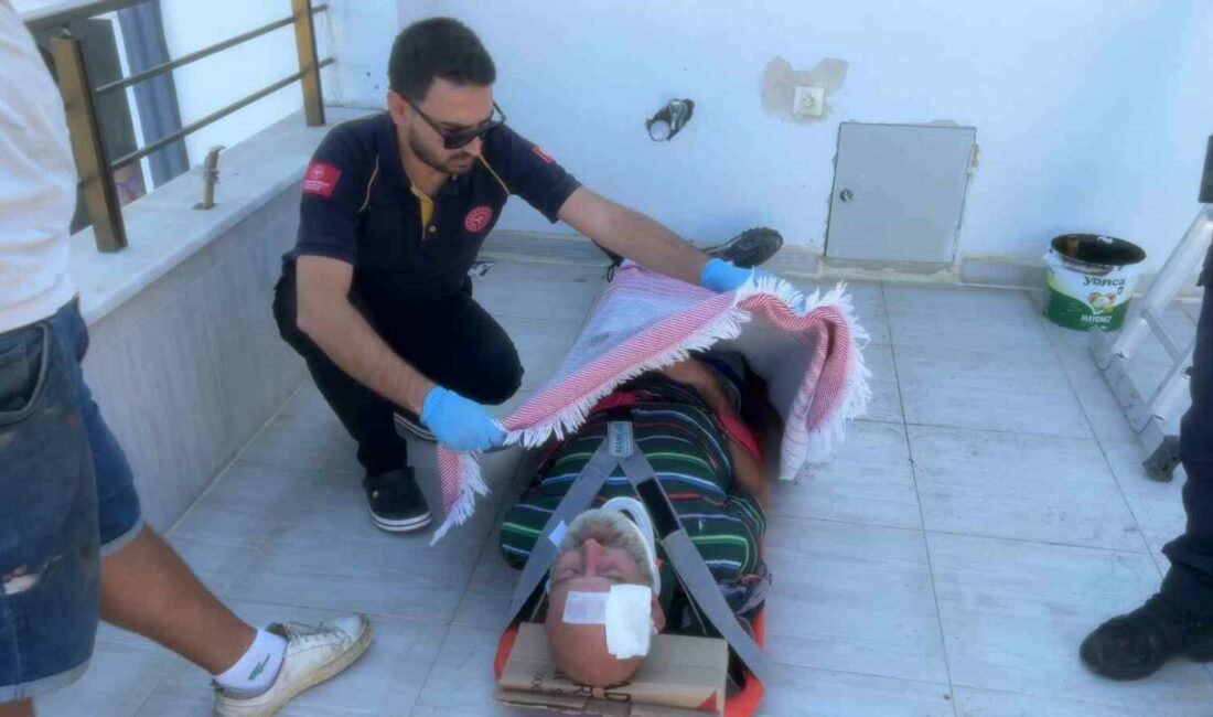 Bursa’da tadilat çalışması sırasında dengesini kaybeden işçi, dubleks dairenin balkonuna