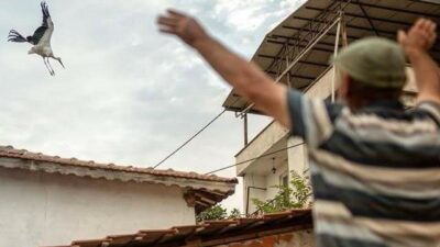 Bursa’nın Karacabey ilçesine bağlı Eskikarağaç Leylek Köyü’nde balıkçı Adem Yılmaz