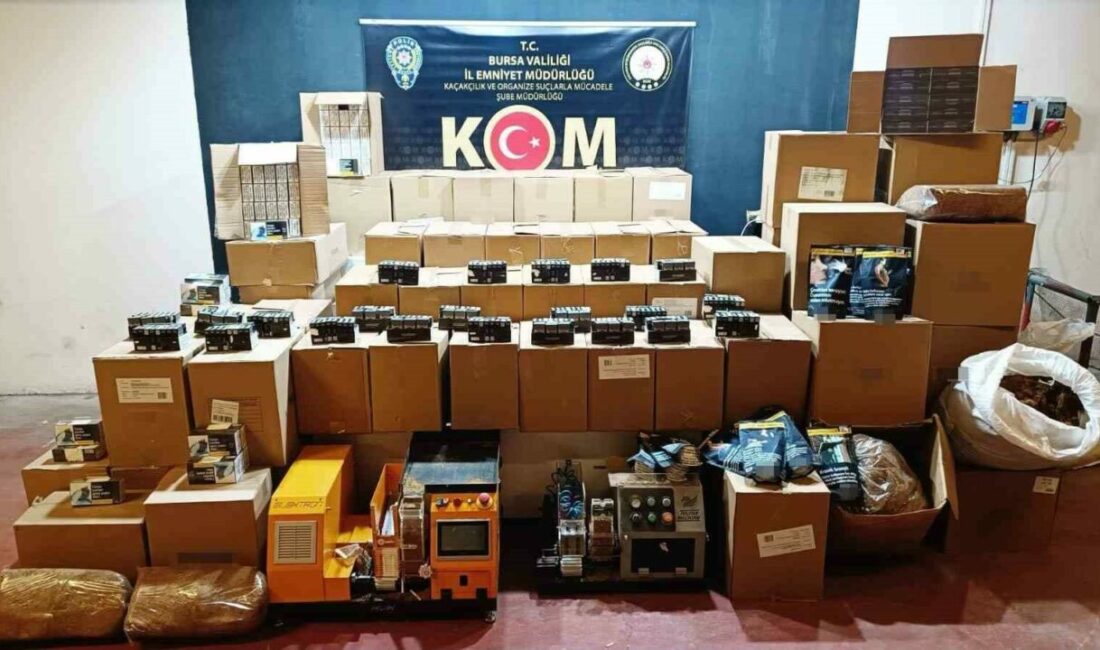 Bursa’da kaçak sigara ve tütün operasyonu: 4 şüpheli yakalandı Bursa’da kaçak tütün ve sigara üretimine yönelik düzenlenen operasyonda 627