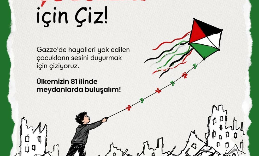 Filistinli çocuklar için resim çizecekler Yetim Vakfı Bursa Şube Başkanı Ali Yılmaz Burasalıları, Gazze’de hayalleri