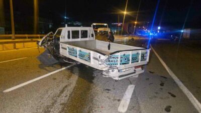 Bursa’nın Orhangazi ilçesinde ana yol üzerinde meydana gelen trafik kazasında