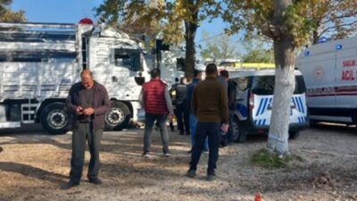 Bursa Yenişehir Biber halinde 41 yaşındaki kamyon sürücüsü aracının içinde