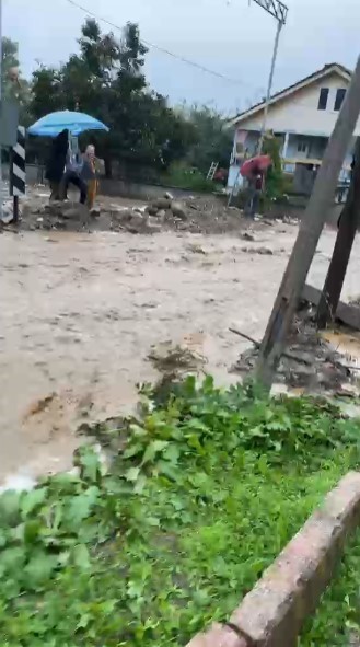 Bursa’nın Karacabey ilçesi Boğazköy Mahallesi mevkiinde dere taşkını yaşandı. Edinilen